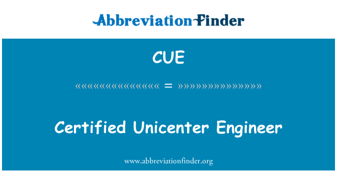 CUE: Ingeniero Certificado de Unicenter