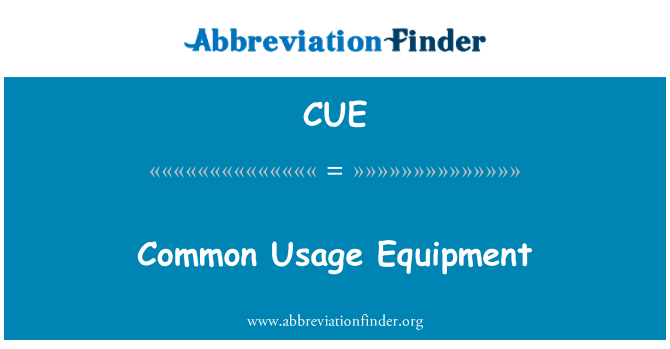 CUE: Équipement d'Usage commun