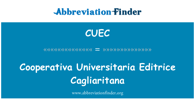 CUEC: Cooperativa Universitaria Editrice Cagliaritana