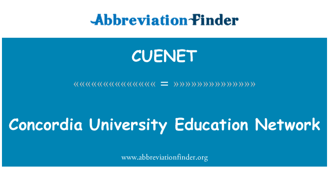 CUENET: Jaringan Pendidikan Concordia University