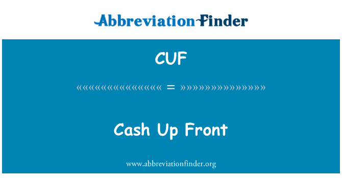 CUF: Arian parod ymlaen llaw