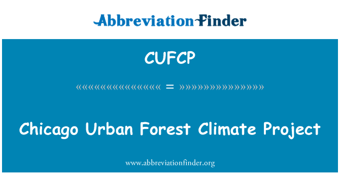 CUFCP: Chicago Iben Forest klima pwojè