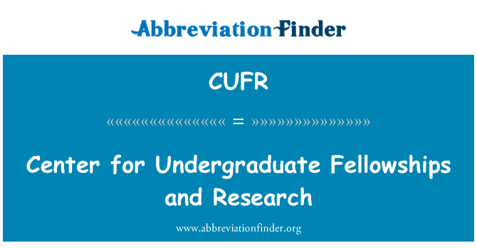 CUFR: 本科獎學金和研究中心