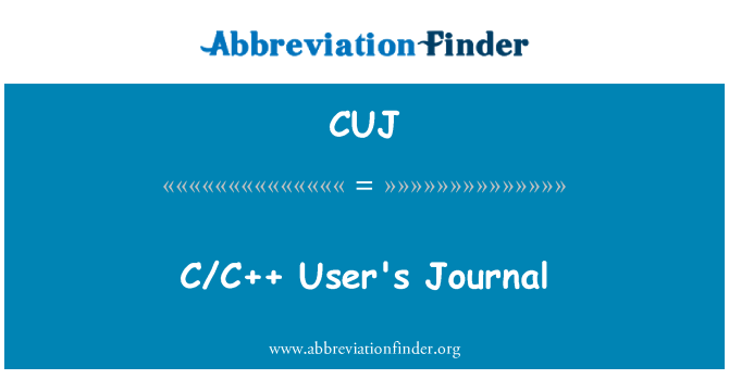 CUJ: Jounal C/C++ Utilisateur