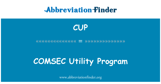 CUP: COMSEC Utility-programmet