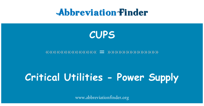 CUPS: Oluline Utilities - toide
