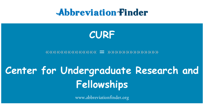 CURF: Pusat Penyelidikan prasiswazah dan Fellowships