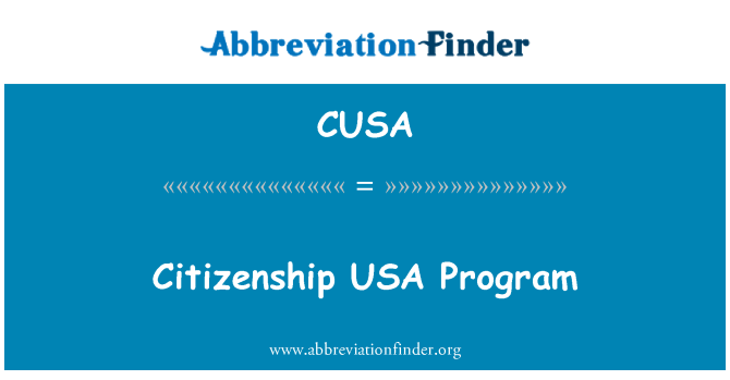 CUSA: Il-programm USA ċittadinanza