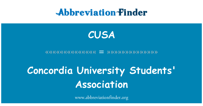 CUSA: Asosyasyon Concordia Inivèsite elèv yo