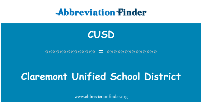 CUSD: Claremont Unified School District