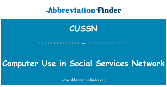 CUSSN: Datora lietošanas sociālo pakalpojumu tīkla