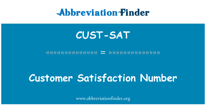 CUST-SAT: شماره رضایت مشتری