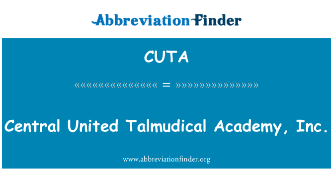 CUTA: مرکزی اکیڈمی, inc. تلموداکال متحدہ