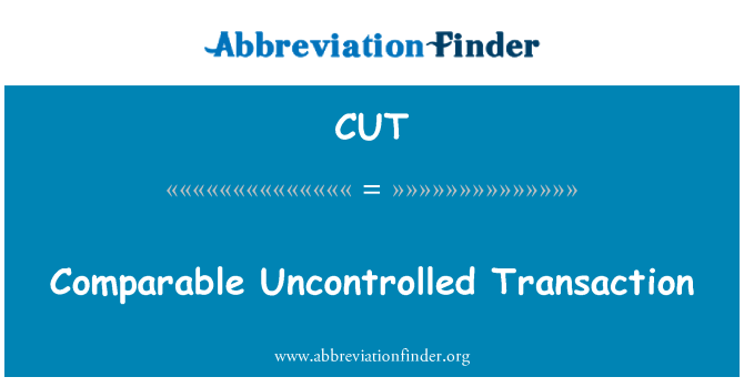 CUT: Transazzjoni mhux ikkontrollat komparabbli