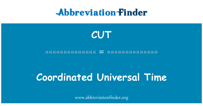 CUT: Coordonnée Universal Temps