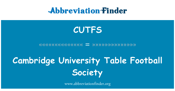 CUTFS: 캠브리지 대학 테이블 축구 협회
