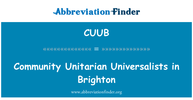 CUUB: Comunitat Universalists unitària a Brighton