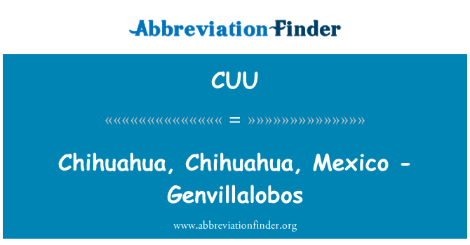 CUU: Chihuahua, Chihuahua, Mehika - Genvillalobos