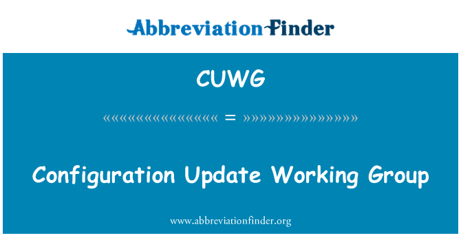 CUWG: Configuration ajou gwoup travay