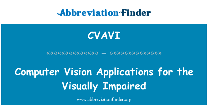 CVAVI: 電腦視覺應用的視障人士