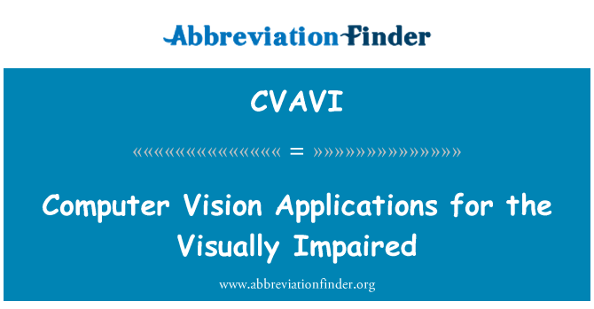 CVAVI: Dataprogrammer visjon for synshemmede