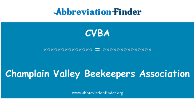CVBA: Champlain Valley Apiculteurs asosyasyon