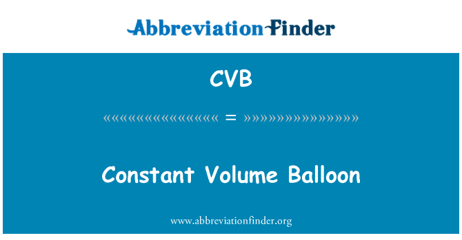 CVB: Palloncino a Volume costante