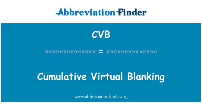 CVB: 누적 가상 블랭킹