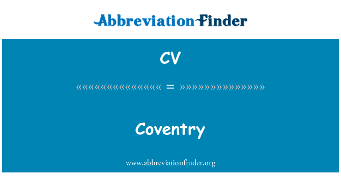 CV: Coventry