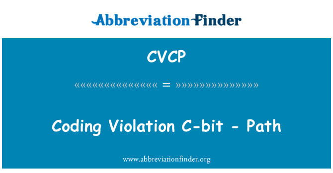 CVCP: Kodeerimise rikkumine C-bit - tee