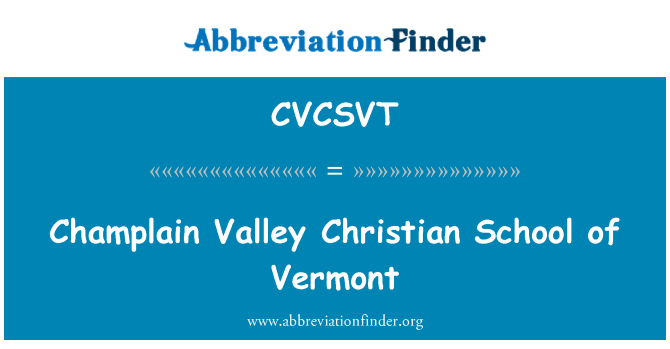 CVCSVT: Champlain Valley Christian School Vermont