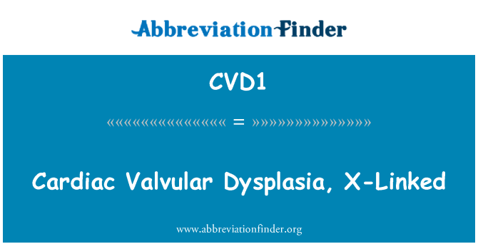 CVD1: Sirds vārstuļu displāziju, X, kas saistītas