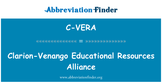 C-VERA: Кларион Venango образовательные ресурсы Альянс