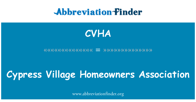 CVHA: Cypress ciema Homeowners asociācija