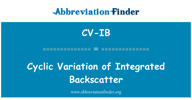 CV-IB: Ciklinio variacijos integruotas Backscatter