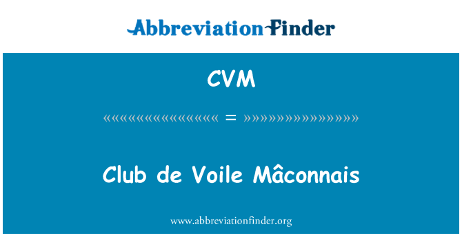 CVM: Club de Voile Mâconnais