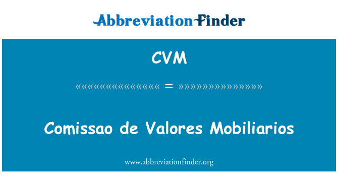 CVM: Mobiliarios comissao de Valores