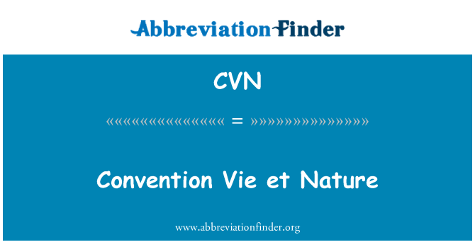 CVN: Convenció Vie et natura