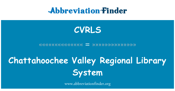 CVRLS: Chattahoochee долина Регионална библиотека система