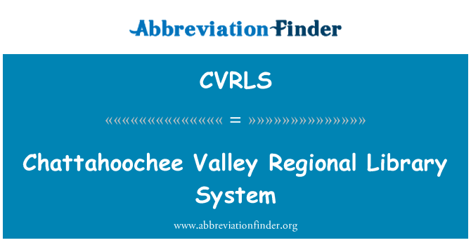 CVRLS: Chattahoochee Valley rejyonal bibliyotèk sistèm