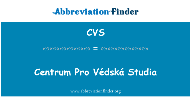 CVS: Centrum Pro Védská Studia