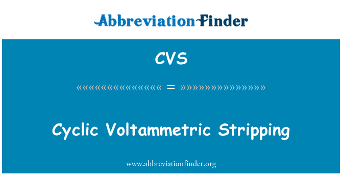 CVS: Cyklická voltamperometrické Stripping