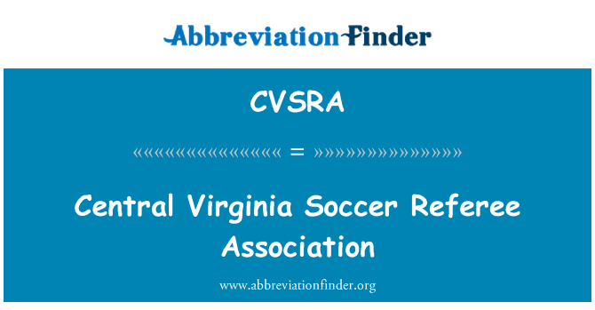 CVSRA: Central Virginia Soccer Referee Association
