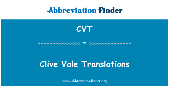 CVT: Clive Vale Übersetzungen