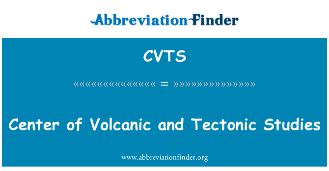 CVTS: Sant etid vòlkan ak Tectoniques yo
