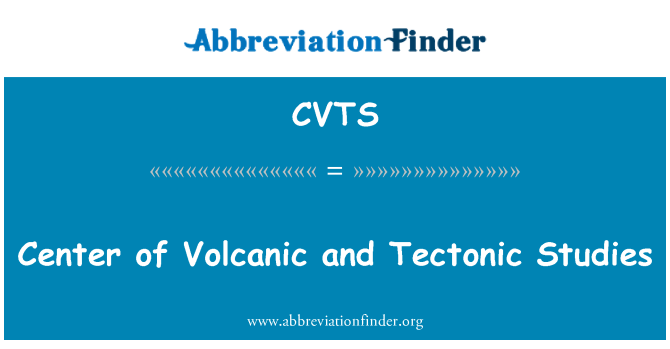 CVTS: Pusat Pengajian gunung berapi dan tektonik