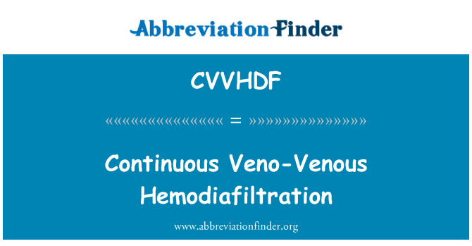 CVVHDF: Kontinuierliche Veno-venöse Hämodiafiltration