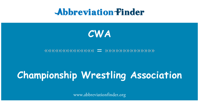 CWA: Championship Wrestling Association