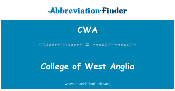 CWA: College di West Anglia