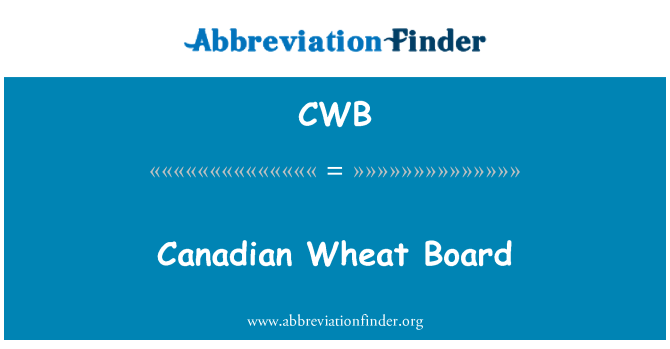 CWB: Grâu canadian bord